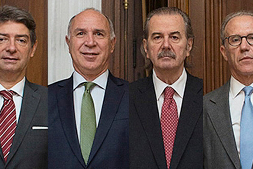 Horacio Rosatti, Ricardo Lorenzetti, Juan Carlos Maqueda y Carlos Rosenkrantz. (Fuente: Télam)