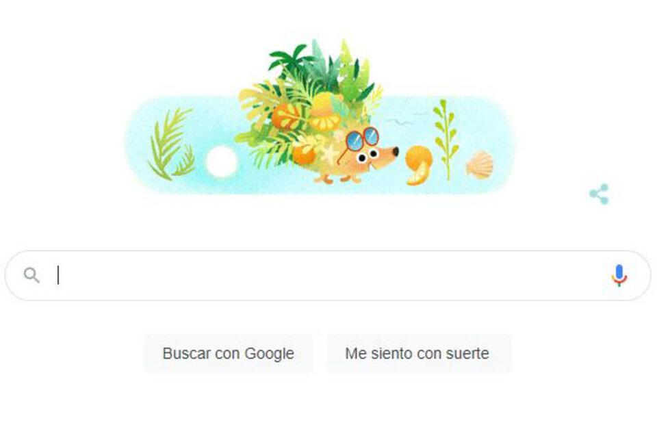 El doodle de Google para celebrar el solsticio de verano 2021.
