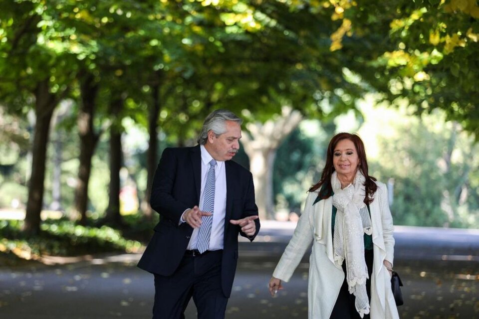 El presidente Alberto Fernández se reunió en Olivos con la vicepresidenta Cristina Kirchner. (Fuente: Presidencia)