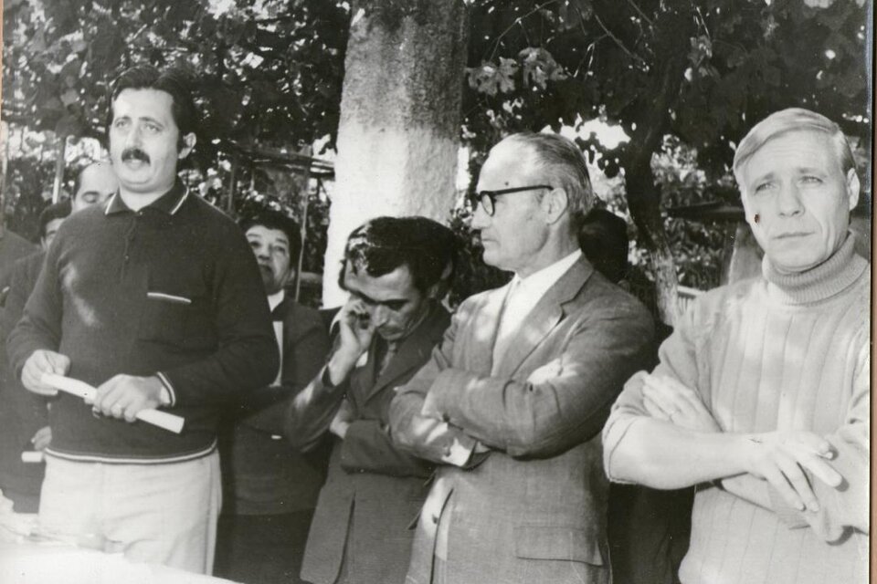 Delfor Santos Soto, el primero a la izquierda. 