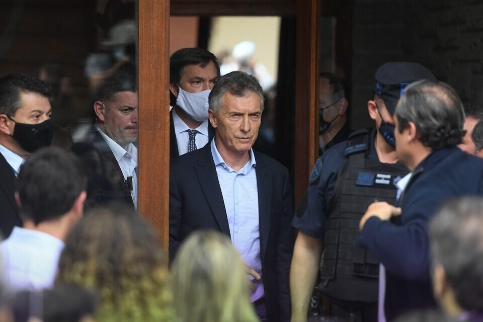 Macri, sin barbijo, contra el pase sanitario (Fuente: Télam)