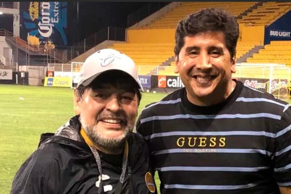 Maradona junto a su sobrino Diego López Maradona (Fuente: Prensa Fundación López Maradona)