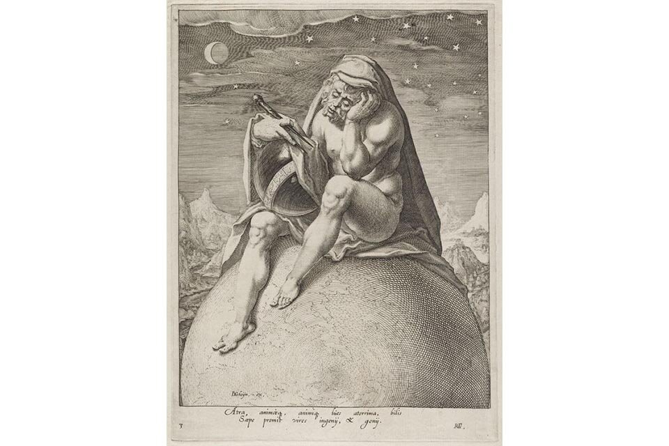 Air - melancholicus, de Jacob de Gheyn II, 1596-97. Exhibido en la National Gallery, de Praga. 