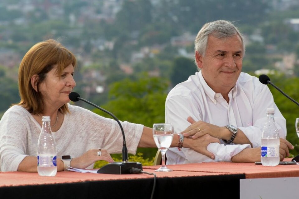 Bullrich y Morales en Jujuy, en noviembre del año pasado.