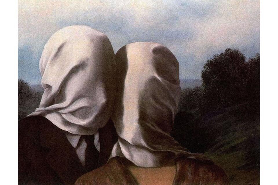 Los Amantes, de René Magritte.
