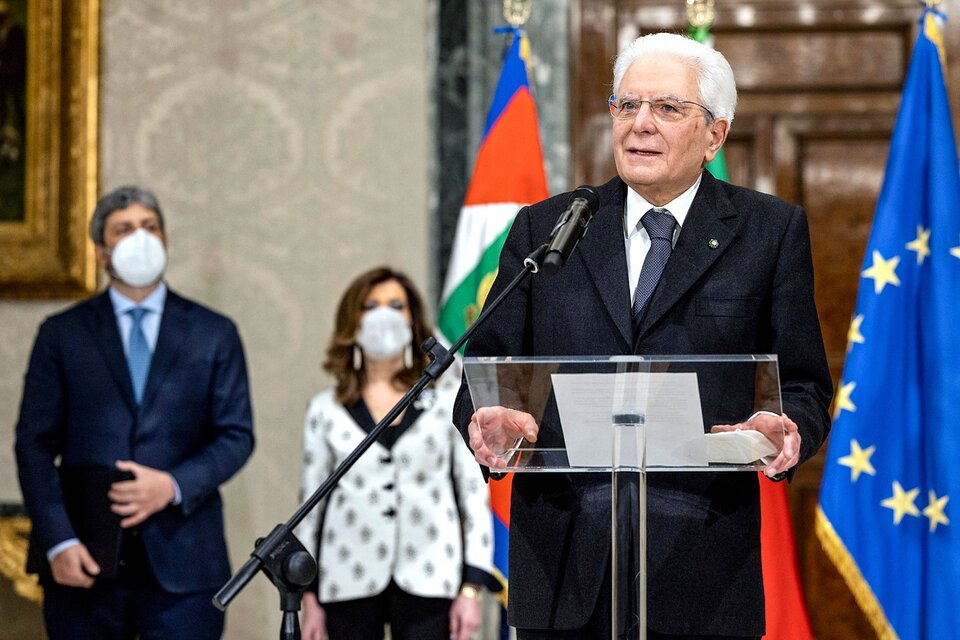 Matarella agradeió a las distintas fuerzas políticas por el apoyo recibido. (Fuente: AFP)