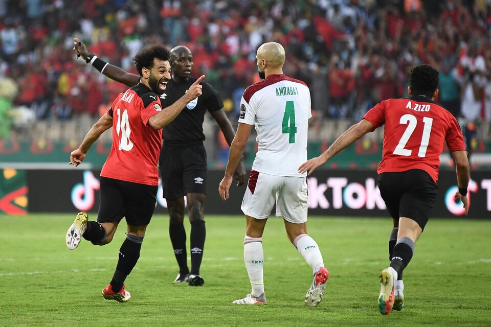 Salah, del Liverpool, marcó el empate transitorio para Egipto (Fuente: AFP)