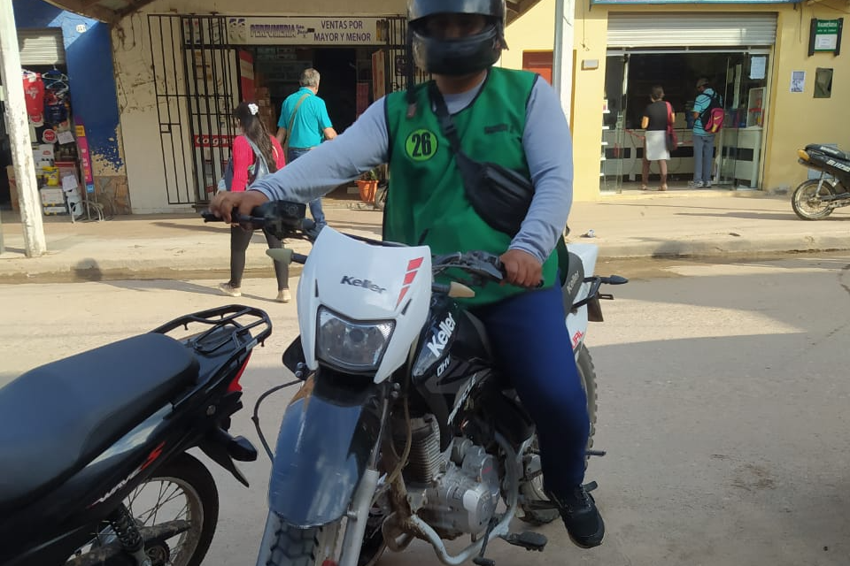 Mototaxis, el novedoso servicio en Salvador Mazza