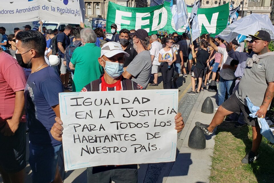 La manifestación se concentrará en Plaza Lavalle, frente al palacio de Tribunales. (Fuente: Leandro Teysseire)