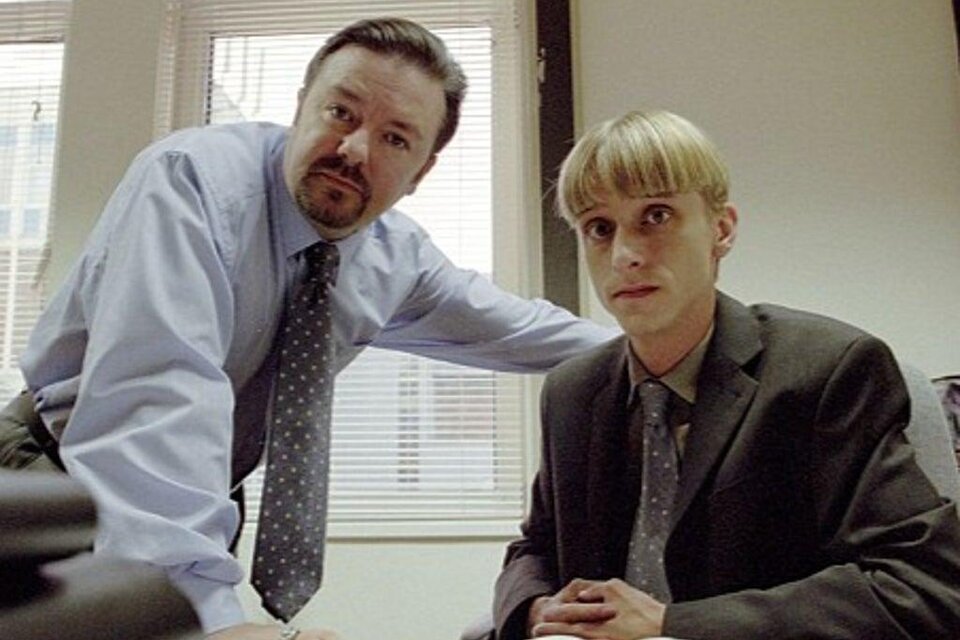 David Brent (Ricky Gervais) y Gareth Keenan (Crook), la vitriólica dupla de "The Office".