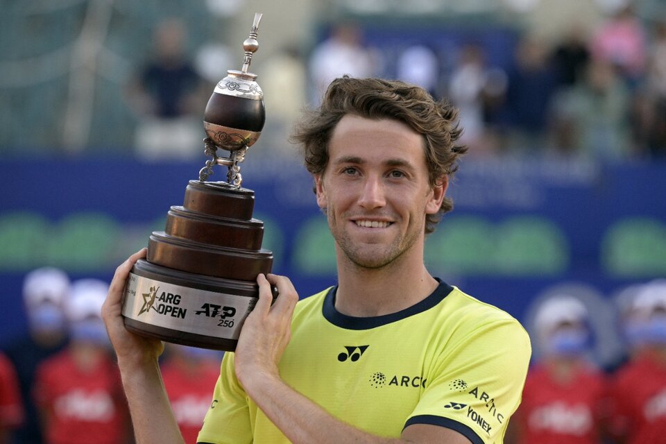 Casper Ruud, el nuevo bicampeón del Argentina Open (Fuente: AFP)