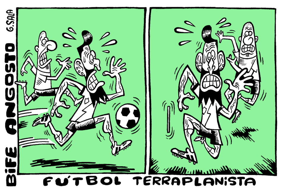Fútbol terraplanista (Fuente: Gustavo Sala)