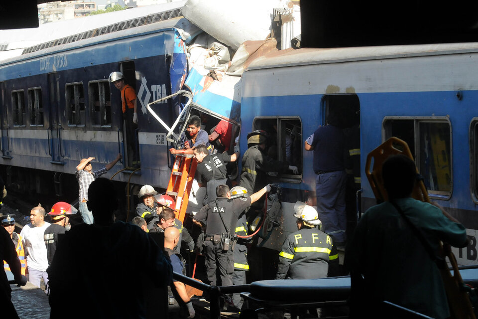 El choque de la formación en la estación Once ocurrió el 22 de febrero de 2012.