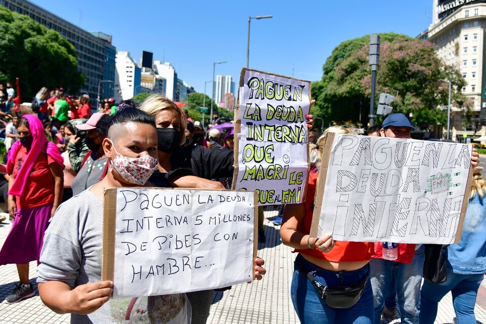 Movimientos sociales se manifestaron contra el acuerdo con el FMI (Fuente: Enrique García Medina)