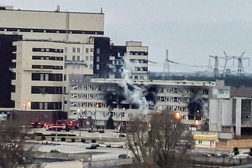 El incendio en la central nuclear de Zaporiyia disparó una disputa en la ONU. (Fuente: AFP)