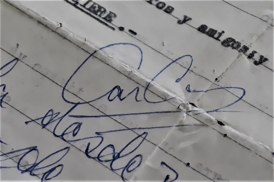 Firma de Menem en la carta a Henry Sánchez.