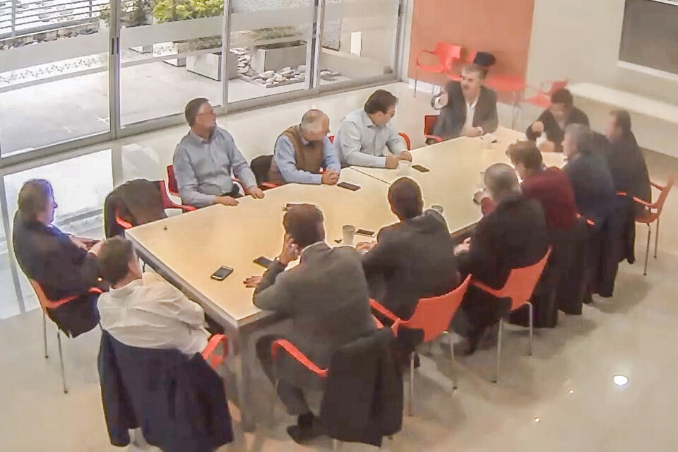 Grassi fue uno de los asistentes grabados en la reunión de Bapro en 2017.