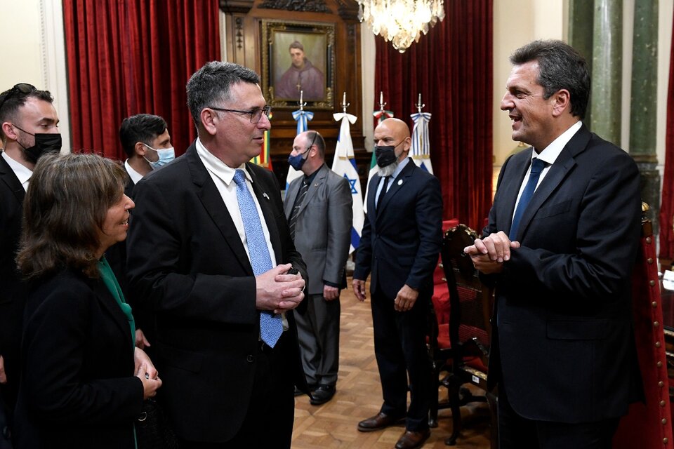 Sergio Massa recibe a Gideon Sa`ar, vice primer ministro de Israel