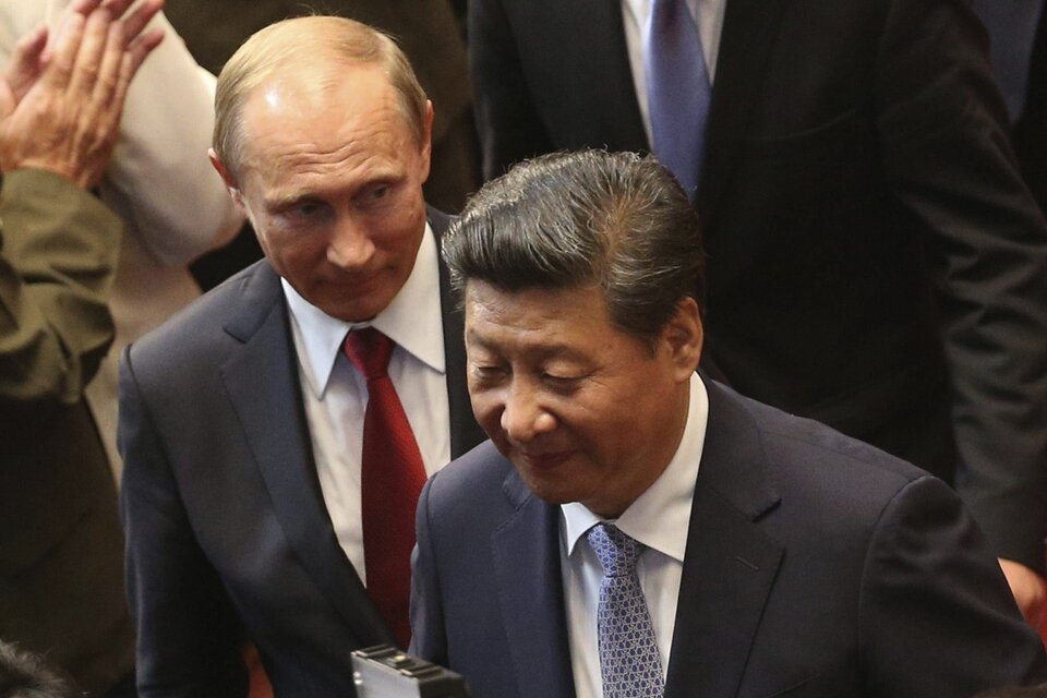 Xi Jinping, presidente de China y Vladimir Putin, presidente de Rusia. (Fuente: EFE)