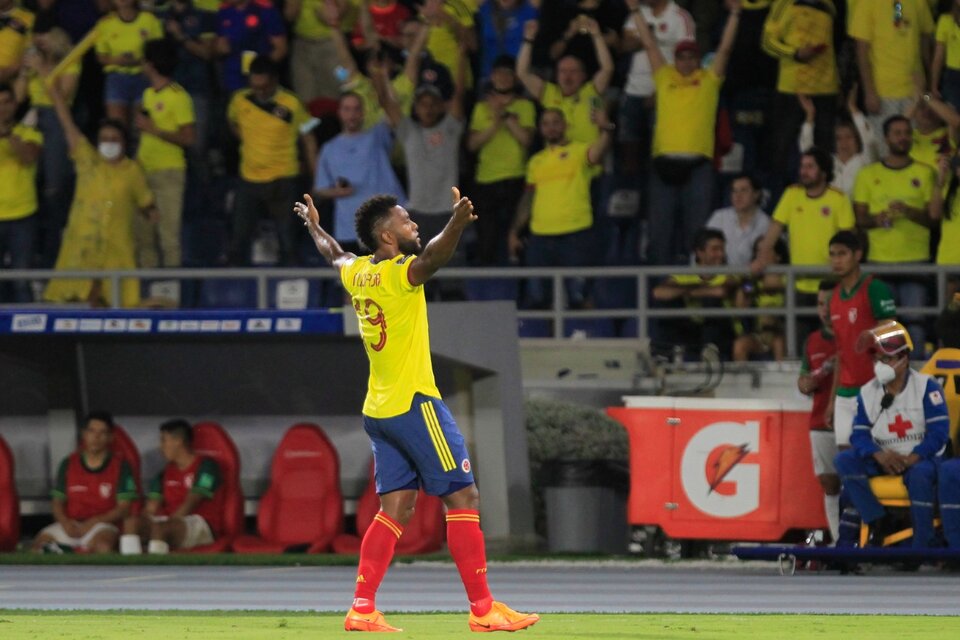 Borja celebra el segundo de Colombia ante Bolivia (Fuente: EFE)