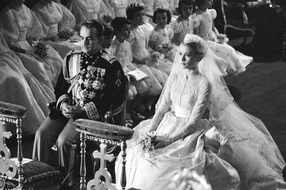 El 18 de abril de 1956 se casaron Rainiero de Mónaco y Grace Kelly. (Fuente: AFP)