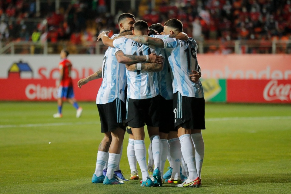 Una imagen deseada para el Mundial: el festejo de la Selección. (Fuente: NA)