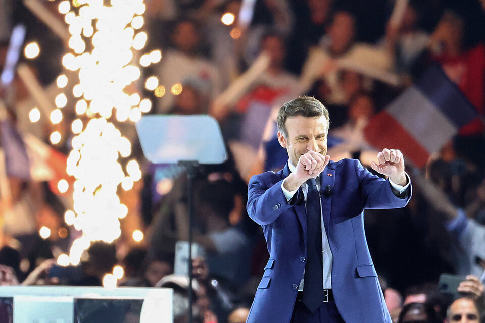Presidente Macron, número puesto para la segunda vuelta. (Fuente: AFP)