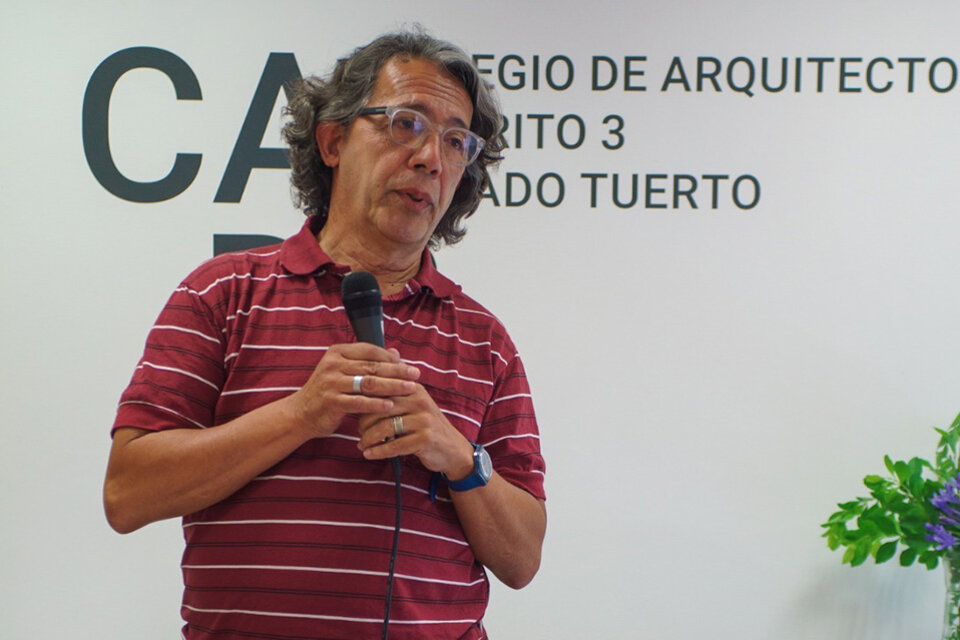 Rubén Palumbo, presidente del Colegio de Arquitectos de la provincia.