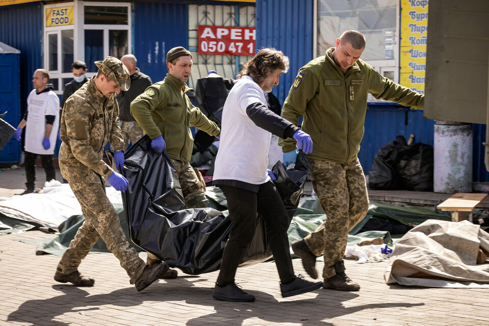 Conflicto Rusia Ucrania: masacre en la estación de trenes de Kramatorsk (Fuente: AFP)