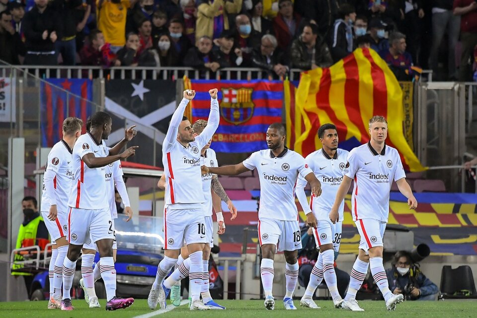 Europa League: Frankfurt sacó del torneo al Barcelona en el Camp Nou (Fuente: AFP)