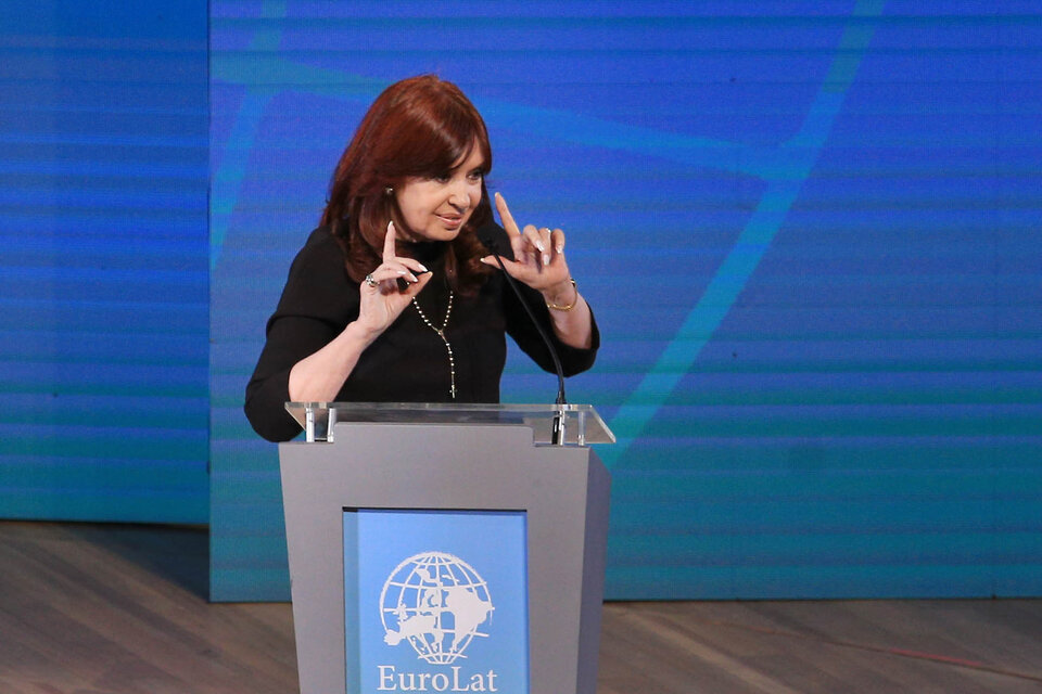 Las claves del discurso de Cristina Kirchner ante EuroLat. (Fuente: NA)