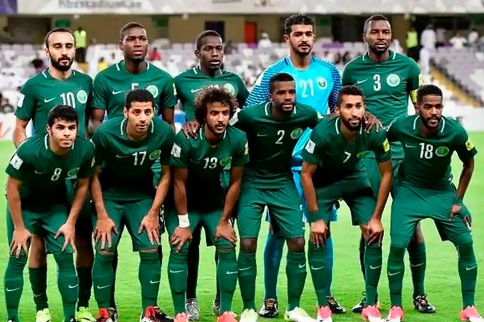 La Selección de Arabia ocupa el puesto 65 del ranking de la FIFA (Fuente: Twitter)