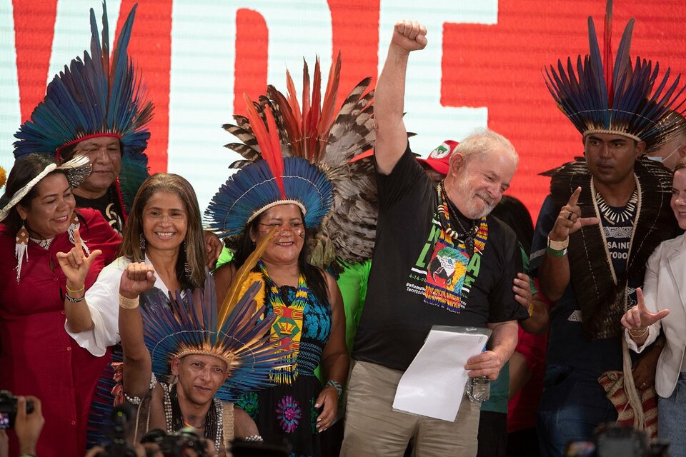 Lula anunció que quiere crear un ministerio para temas indígenas. (Fuente: EFE)