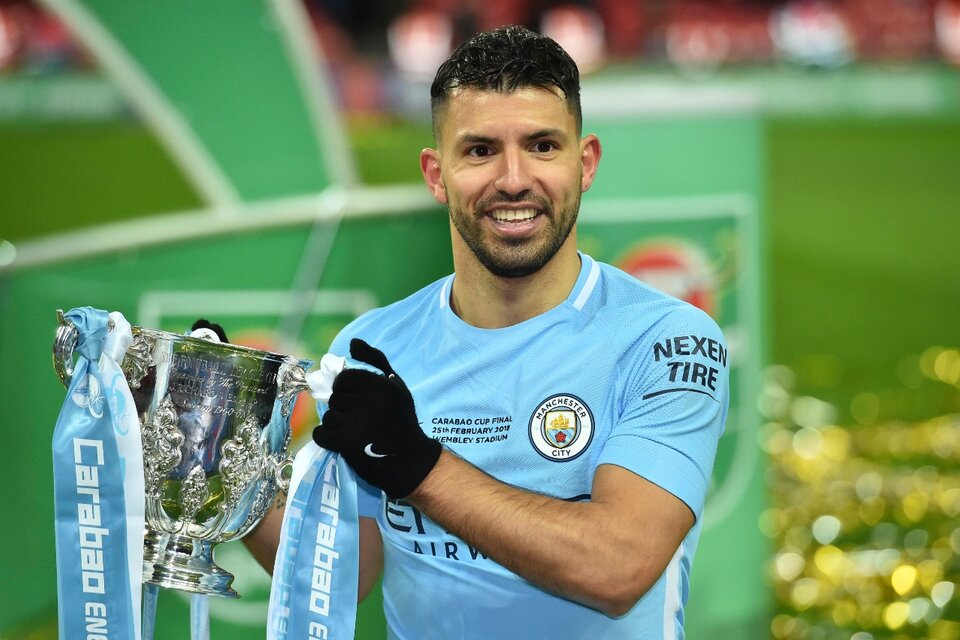El Kun ganó cinco títulos de la Premier League con el Manchester City (Fuente: AFP)