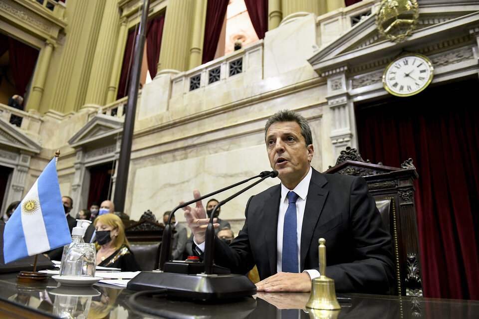 El presidente de la Cámara baja, Sergio Massa. (Fuente: Prensa Diputados)