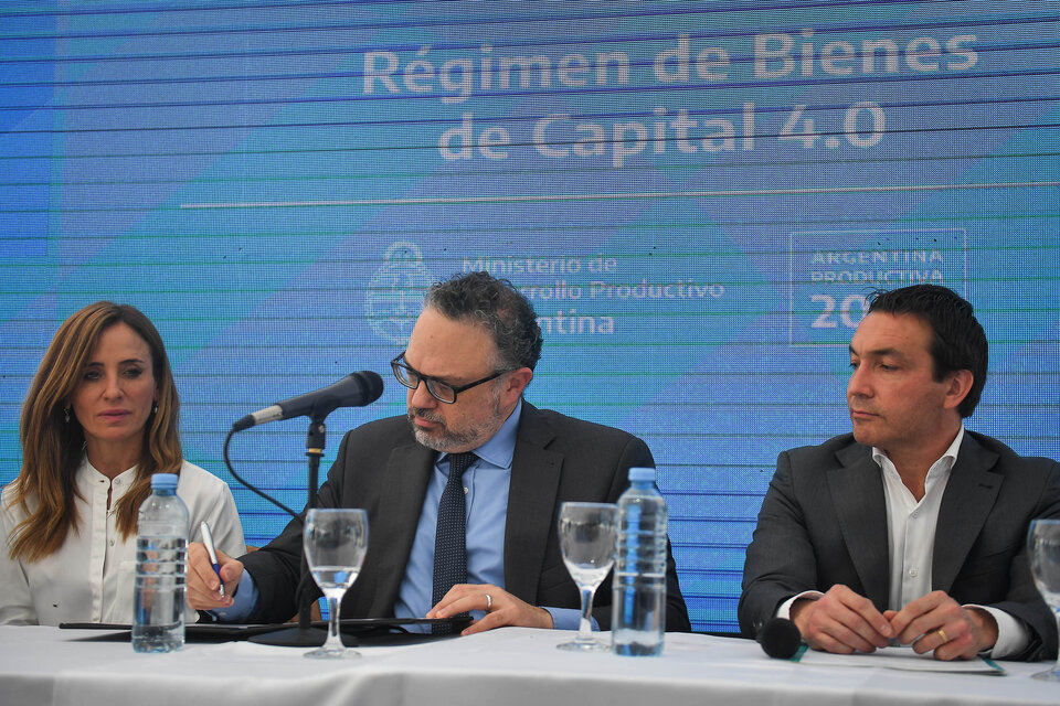 El ministro de Desarrollo Productivo, Matías Kulfas, presentando el programa de fomento de la producción de bienes de capital. (Fuente: Télam)