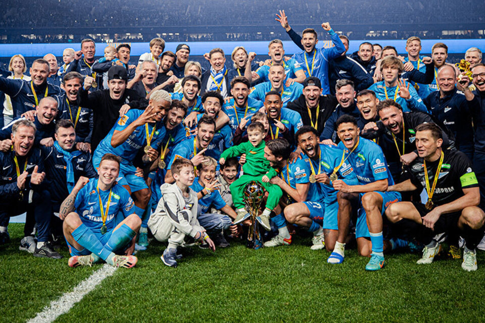 El Zenit salió campeón de la Premier Rusa este fin de semana, pero no jugará la próxima Champions (Fuente: Twitter Zenit)