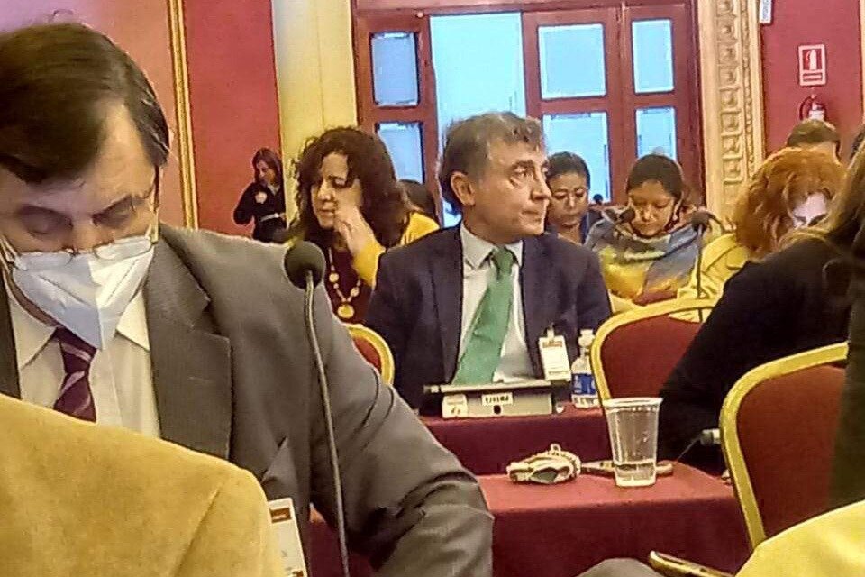 Pepín Rodríguez Simón en una reunión del Parlamento de Mercosur, que prepara su expulsión.