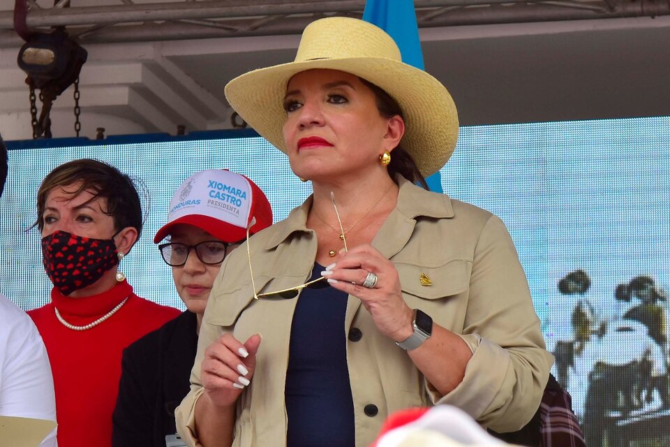 Xiomara Castro, presidenta de Honduras, en San Pedro Sula. (Fuente: EFE)