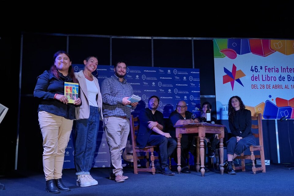 María Elizabeth Cabrera, Sabrina Sansone y Eduardo Robino.