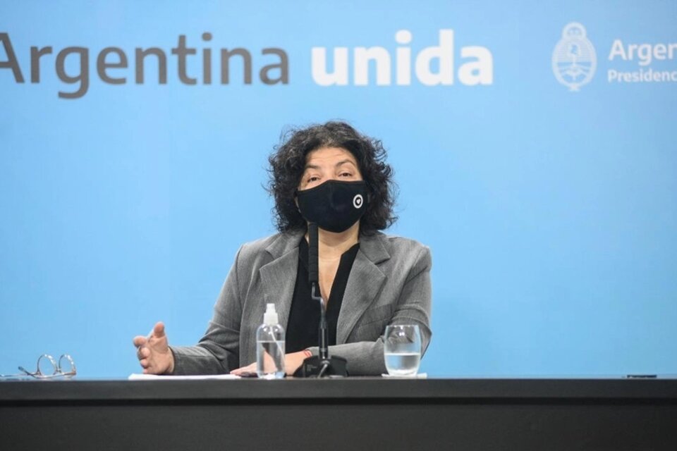 Carla Vizzotti, ministra de Salud.