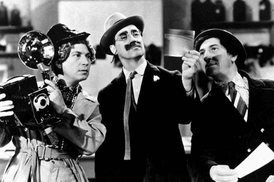 Harpo, Groucho y Chico  Marx: un trío que brilló en el vodevil y supo adaptarse a la pantalla.