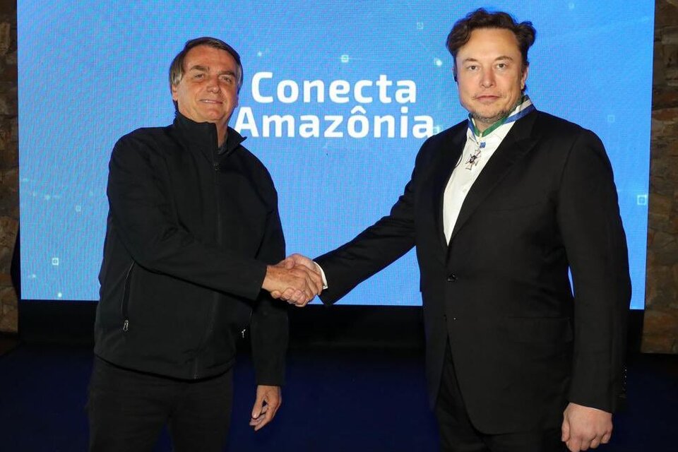 Jair Bolsonaro y Elon Musk se reunieron en San Pablo. Imagen: @jairbolsonaro.