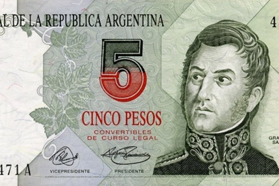 San Martín volvería a los billetes argentinos. El último que ilustró fue el de 5 pesos.