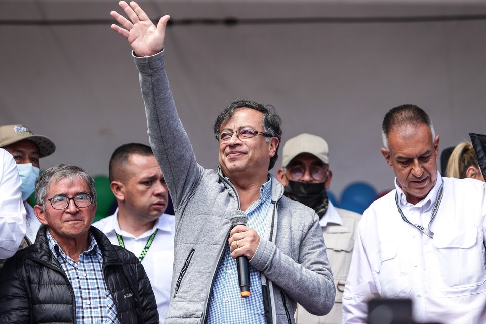 Gustavo Petro, el candidato del Pacto Histórico fue respaldado por su par brasileño Luiz Inácio Lula da Silva. Imagen: (Xinhua)