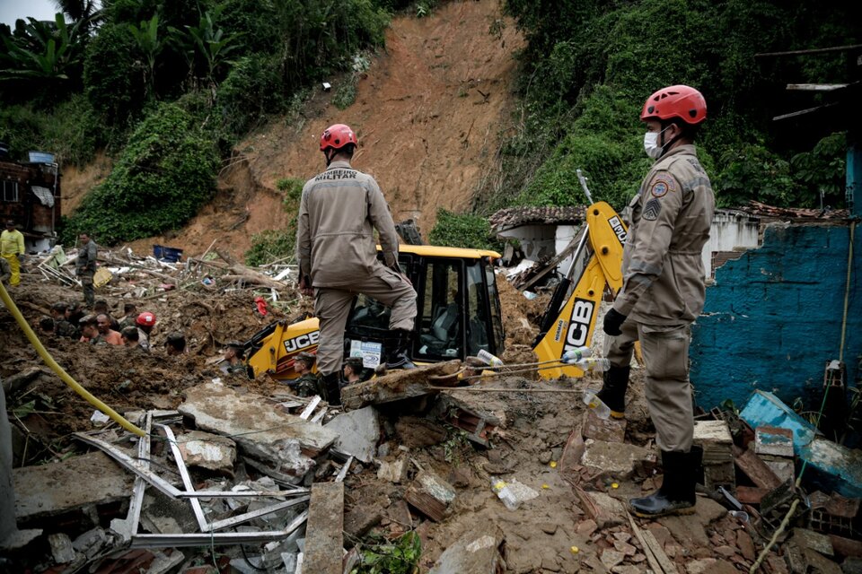 Brasil: las lluvias torrenciales ya dejaron 79 muertes y 56 personas desaparecidas (Fuente: AFP)