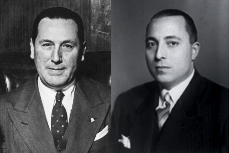 Juan Domingo Perón en sus dos primeras presidencias (1945-1955) y su ministro de Hacienda, Ramón Cereijo.