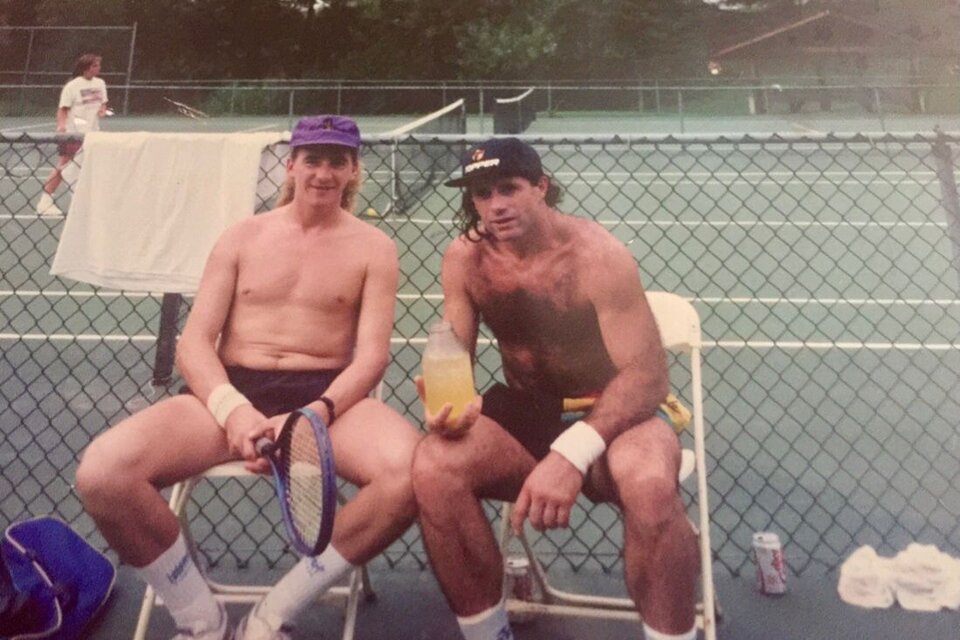 Ruiz y Vilas, durante una práctica en Nueva York, en 1991. (Fuente: Gentileza Ariel Ruiz)