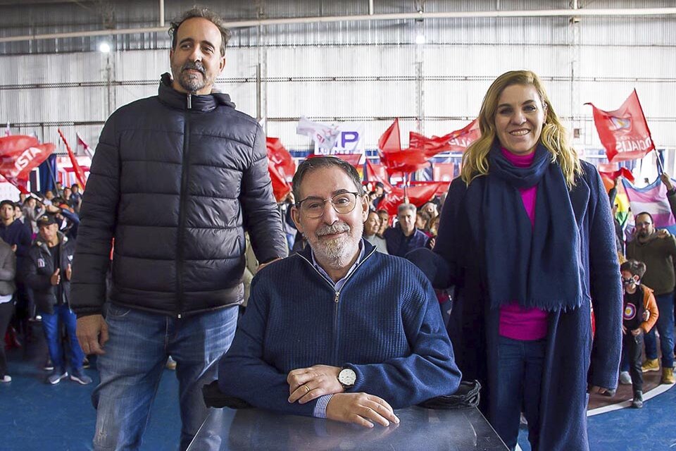 El puntano Mariano Astinga, Jorge Rivas y la concejala Fernanda Gigliani.