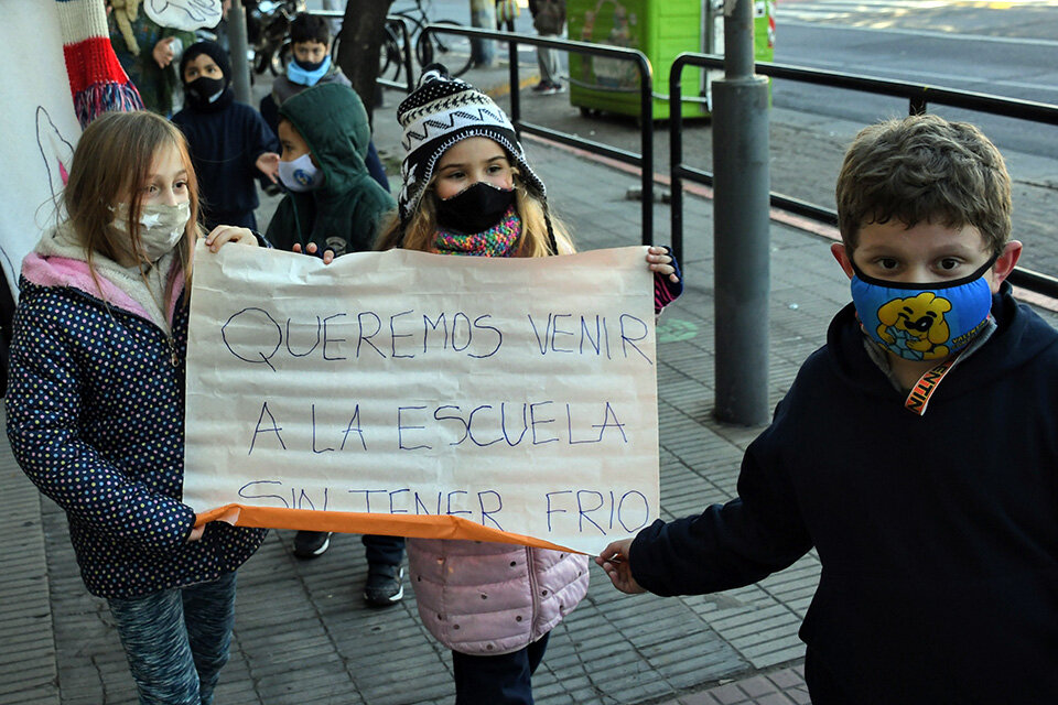 Sadop relevó que algunas escuelas llevan un año sin gas.  (Fuente: Sebastián Granata)